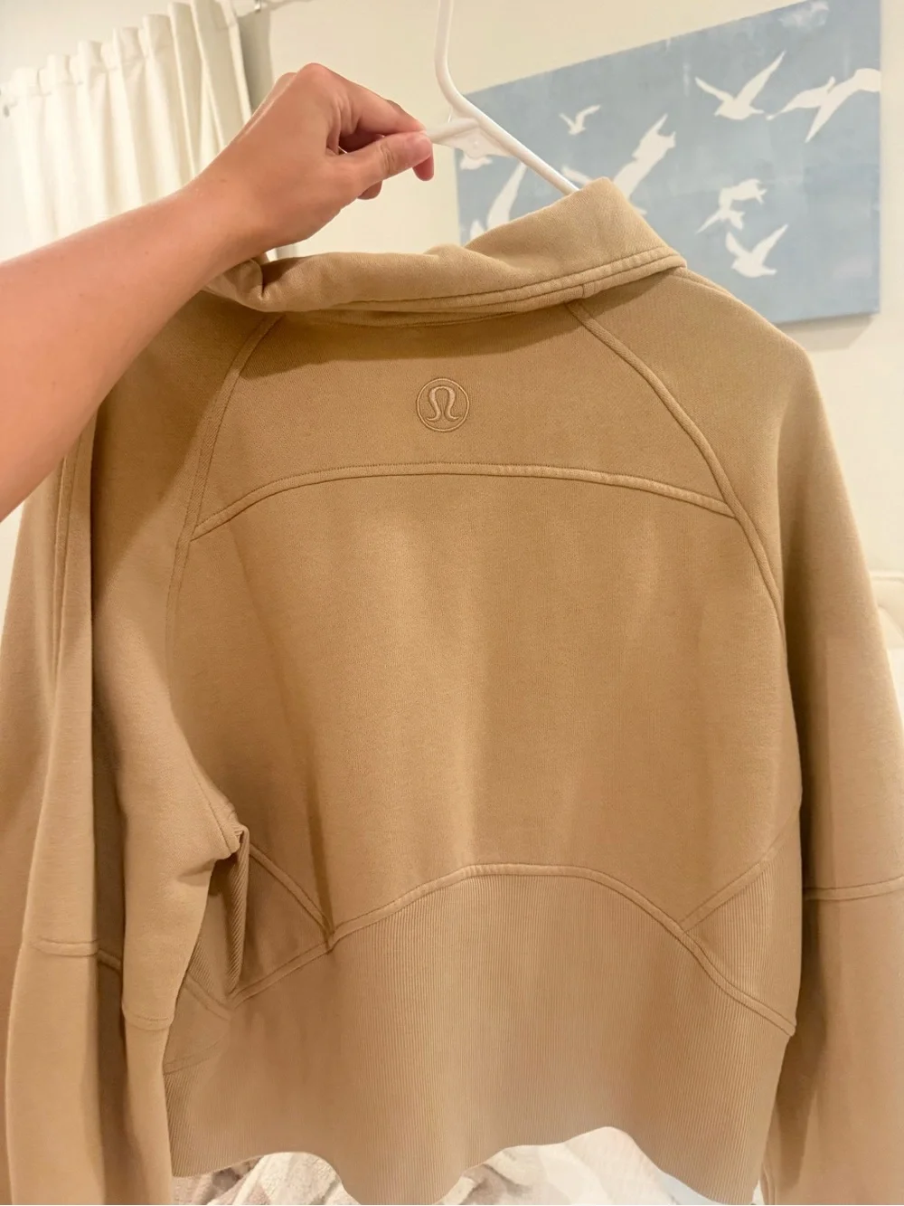 lululemon athletica Women's tan scuba jacket